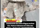 Vazamento de cano em rua do bairro de Sítio dos Pintos no Recife