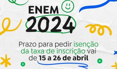 Está aberto o prazo para pedir isenção de taxa para o ENEM 2024