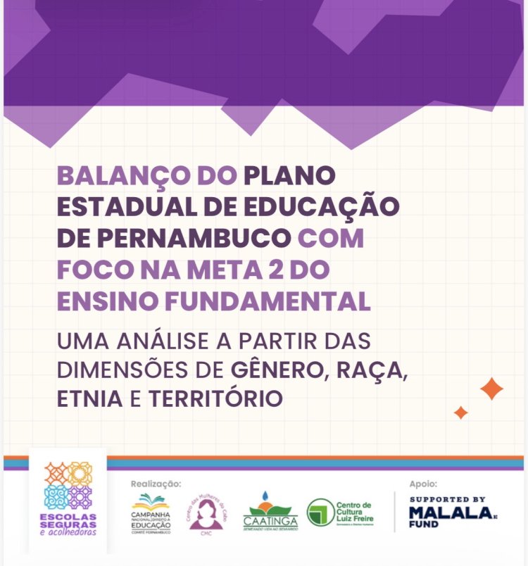 Relatório aponta avanços e desafios do Plano Estadual de Educação de Pernambuco e propõe bases para o novo PEE 2027–2037